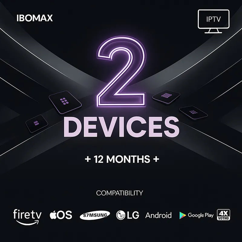 IPTV Subscription 2 Devices — 12 Months