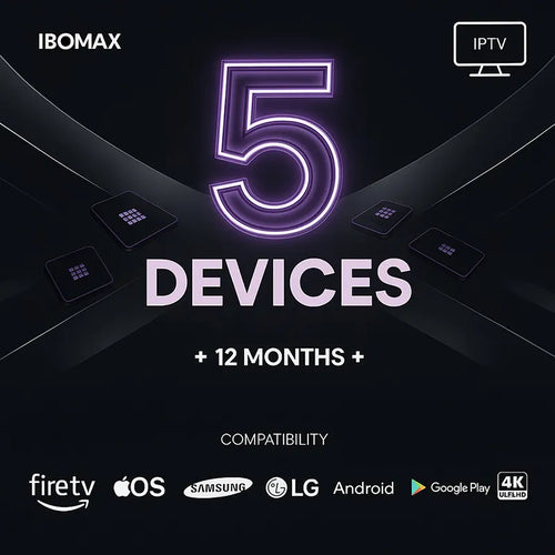 IPTV Subscription 5 Devices — 12 Months