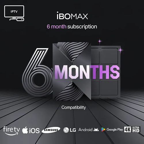 6 Month IPTV Subscription — IBOMAX PRO