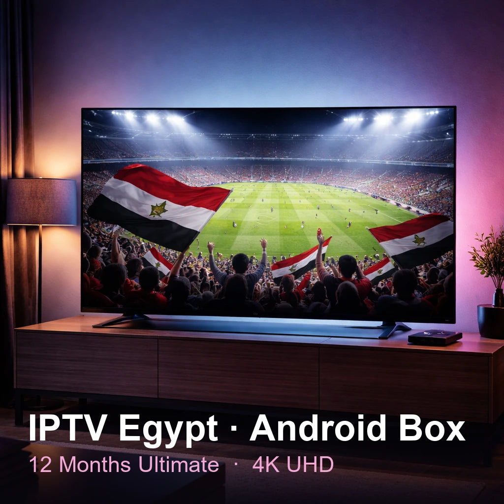 IPTV Egypt for Android Box — live TV, sports, movies & series in 4K UHD (12 Months Ultimate)