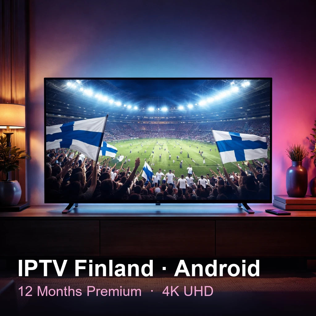 IPTV Finland for Android — live TV, sports, movies & series in 4K UHD (12 Months Premium)