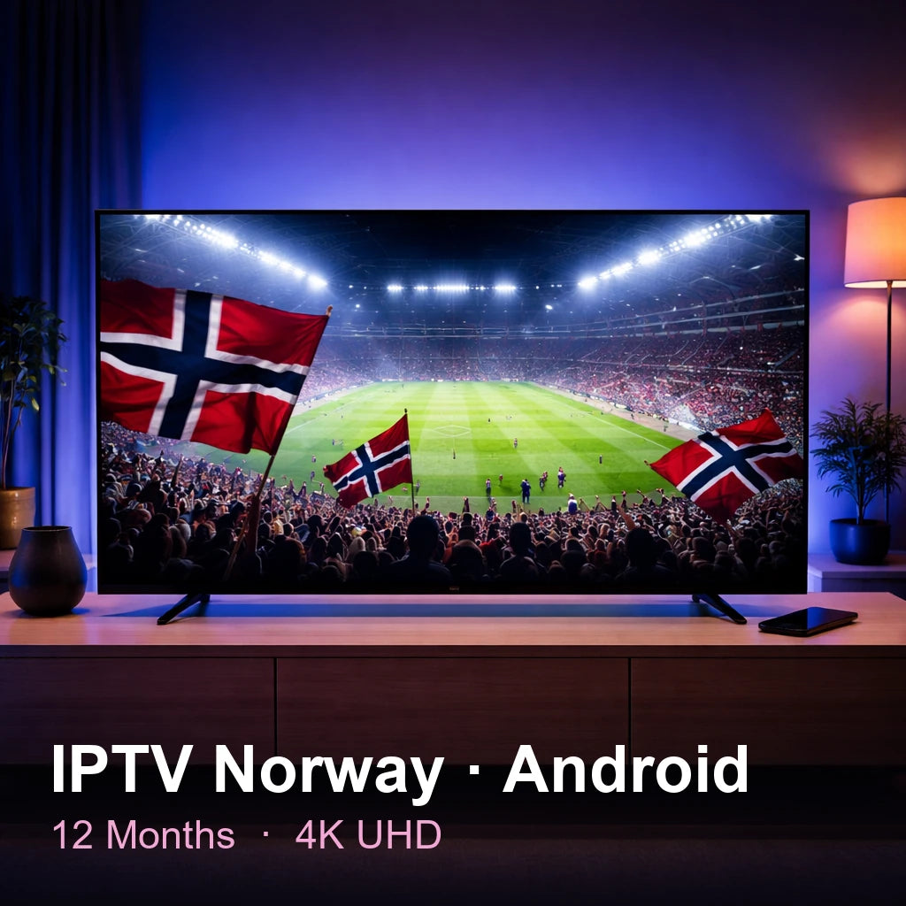 IPTV Norway for Android — live TV, sports, movies & series in 4K UHD (12 Months)