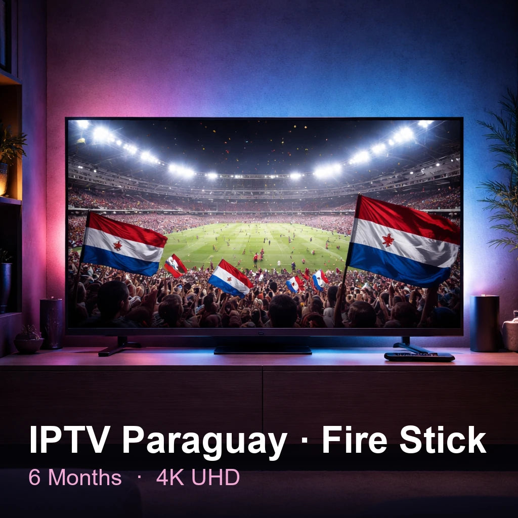IPTV Paraguay for Fire Stick — live TV, sports, movies & series in 4K UHD (6 Months)