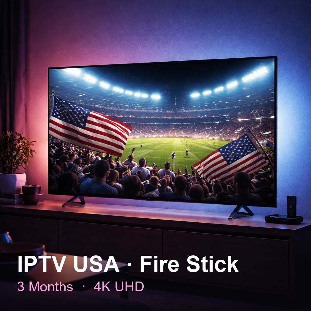 IPTV USA for Fire Stick — live TV, sports, movies & series in 4K UHD (3 Months)