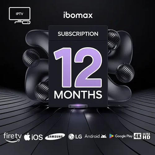 12 Month IPTV Subscription — IBOMAX PRO