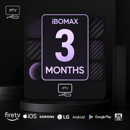 3 Month IPTV Subscription — IBOMAX PRO