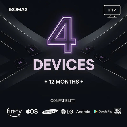 IPTV Subscription 4 Devices — 12 Months