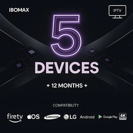 IPTV Subscription 5 Devices — 12 Months