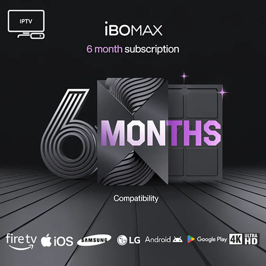 6 Month IPTV Subscription — IBOMAX PRO