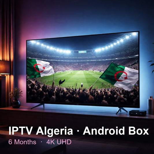 IPTV Algeria for Android Box — live TV, sports, movies & series in 4K UHD (6 Months)