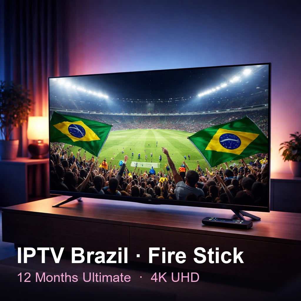 IPTV Brazil for Fire Stick — live TV, sports, movies & series in 4K UHD (12 Months Ultimate)