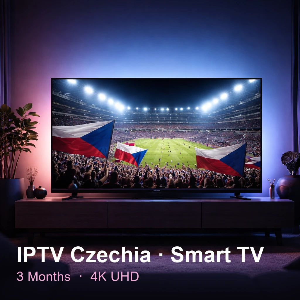 IPTV Czechia for Smart TV — live TV, sports, movies & series in 4K UHD (3 Months)