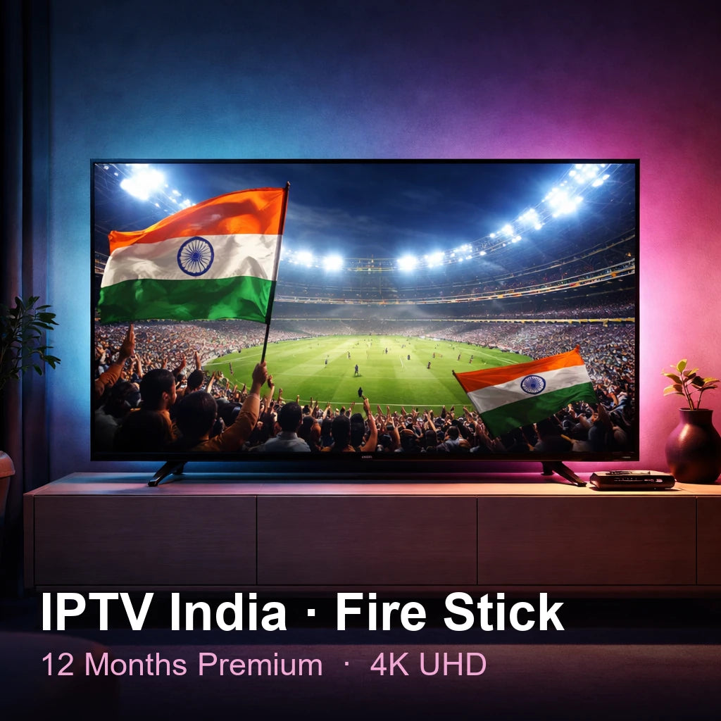 IPTV India for Fire Stick — live TV, sports, movies & series in 4K UHD (12 Months Premium)