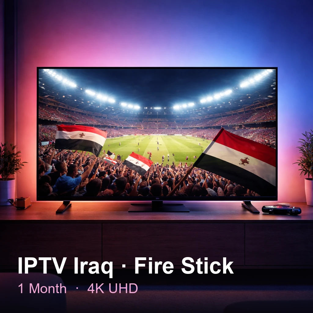 IPTV Iraq for Fire Stick — live TV, sports, movies & series in 4K UHD (1 Month)