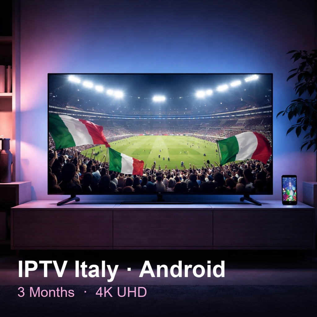 IPTV Italy for Android — live TV, sports, movies & series in 4K UHD (3 Months)