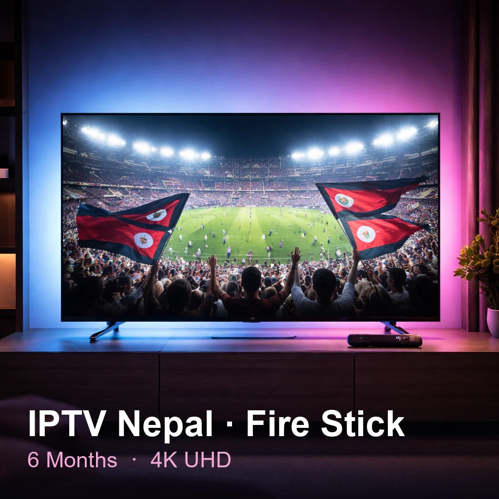 IPTV Nepal for Fire Stick — live TV, sports, movies & series in 4K UHD (6 Months)