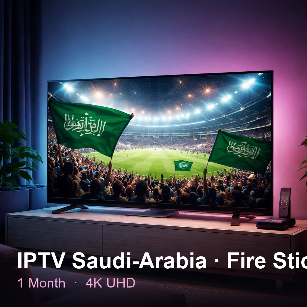 IPTV Saudi Arabia for Fire Stick — live TV, sports, movies & series in 4K UHD (1 Month)