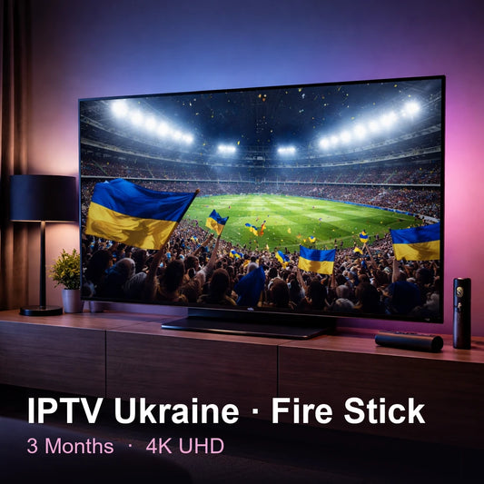 IPTV Ukraine for Fire Stick — live TV, sports, movies & series in 4K UHD (3 Months)