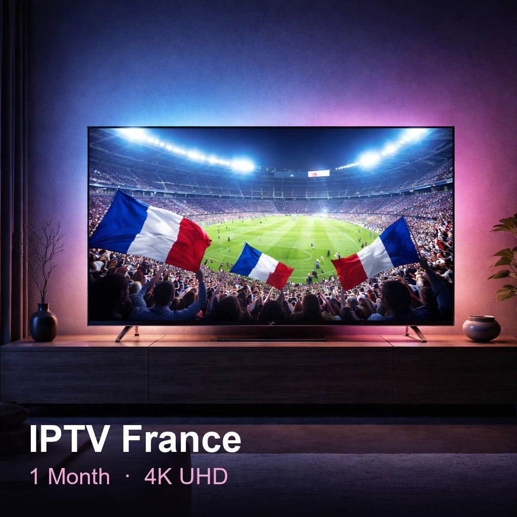 IPTV France — live TV, sports, movies & series in 4K UHD (1 Month)