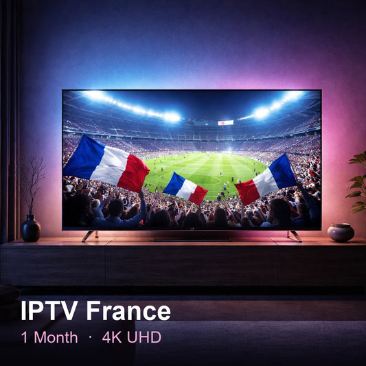 IPTV France — live TV, sports, movies & series in 4K UHD (1 Month)