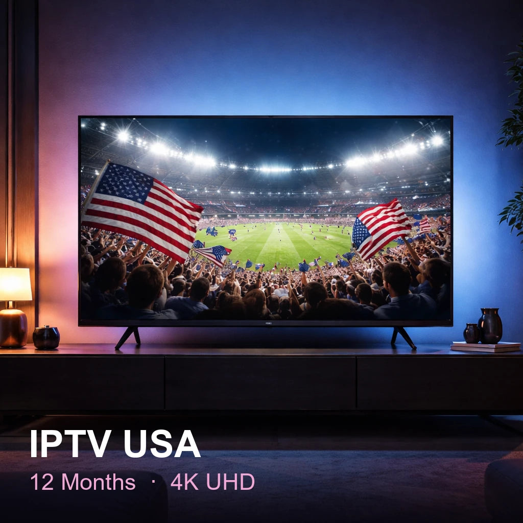 IPTV USA — live TV, sports, movies & series in 4K UHD (12 Months)