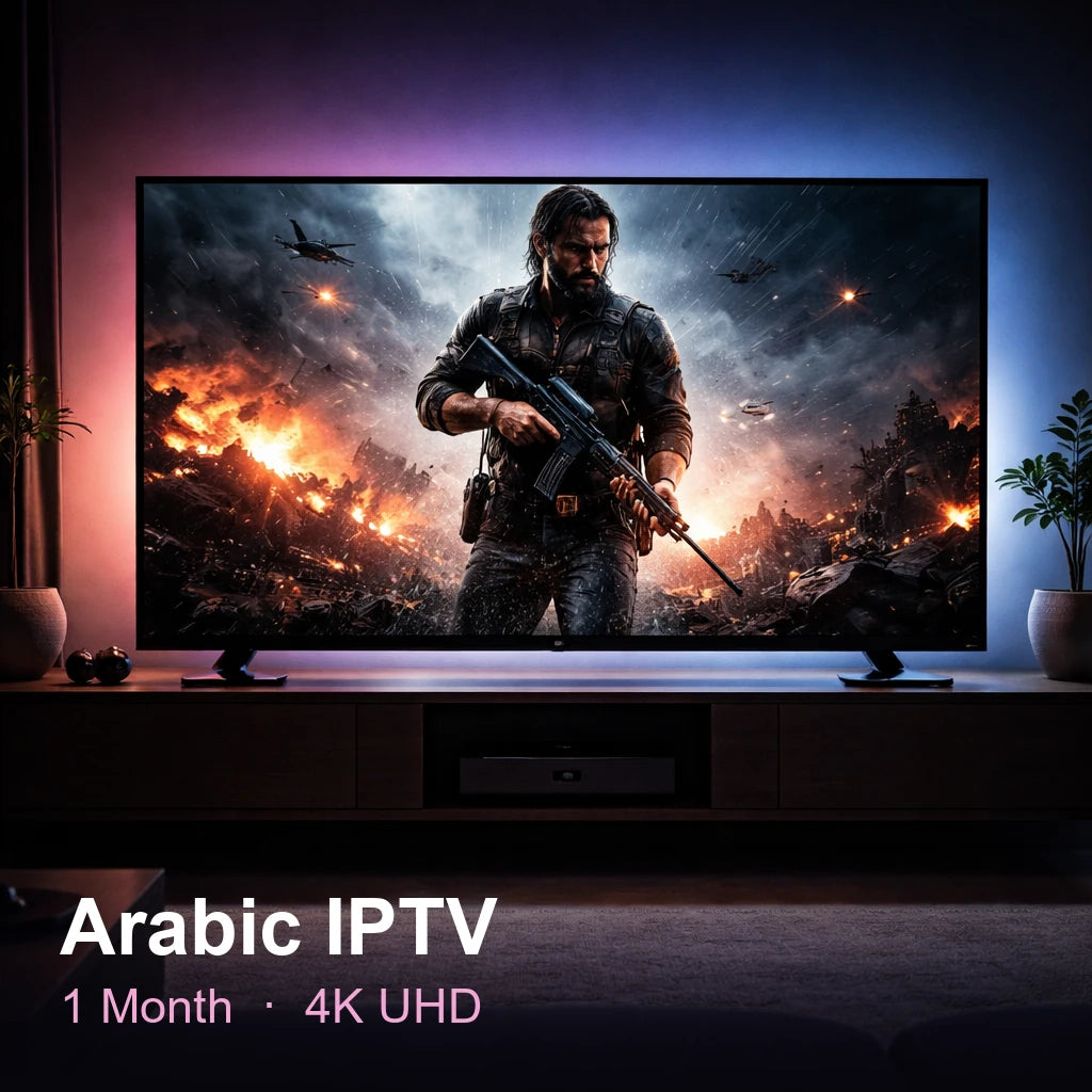 Arabic IPTV — live TV, sports, movies & series in 4K UHD (1 Month)