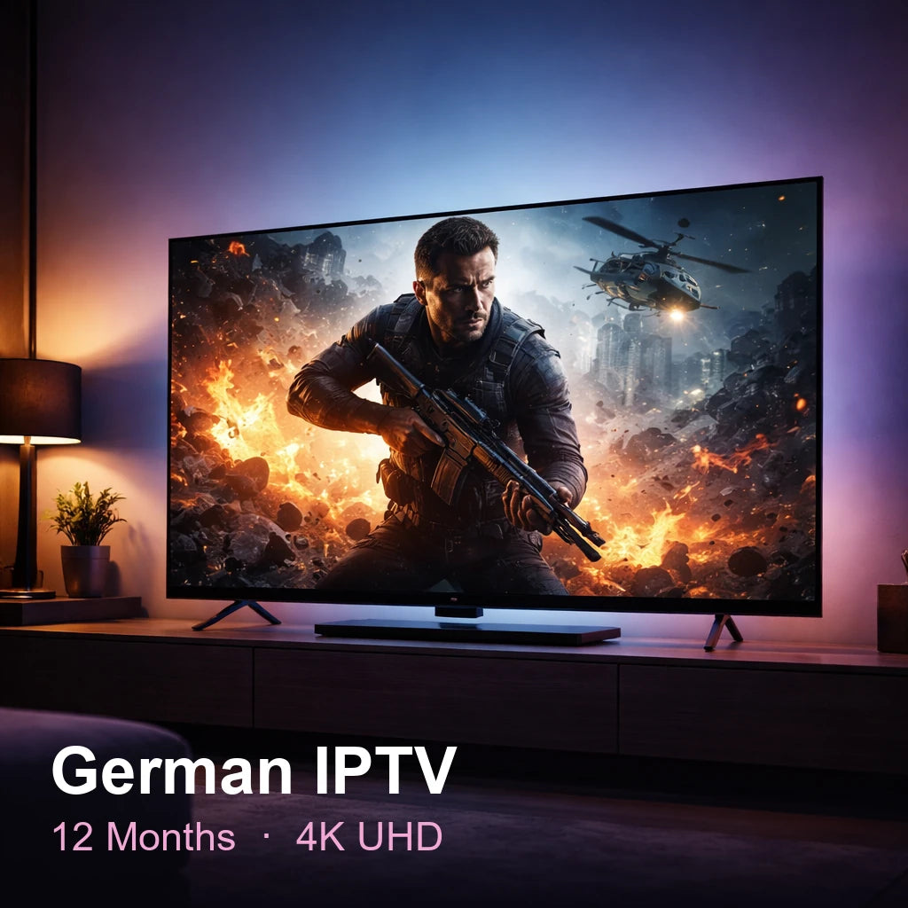 German IPTV — live TV, sports, movies & series in 4K UHD (12 Months)