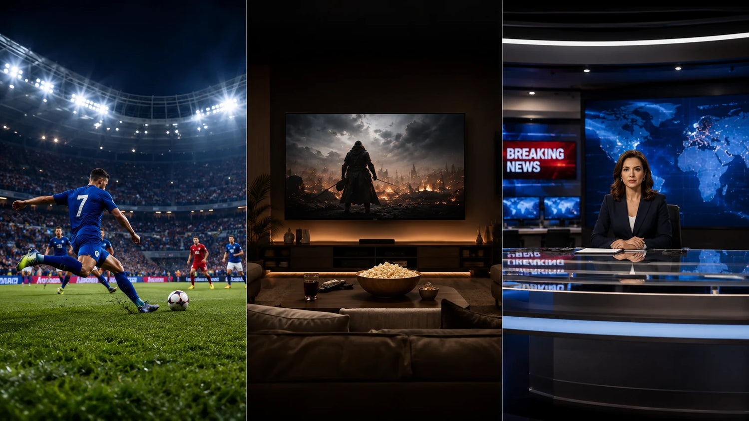 IPTV live football, movies and news streaming in 4K