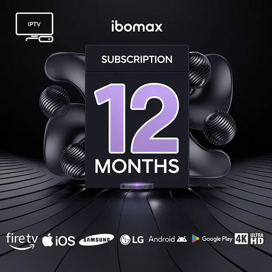 12 Month IPTV Subscription — IBOMAX PRO