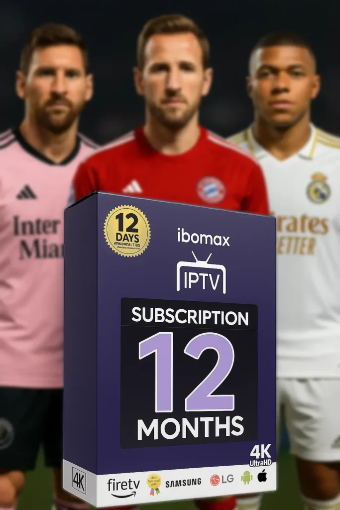 12-month IPTV subscription box for watching football matches including FIFA Club World Cup.