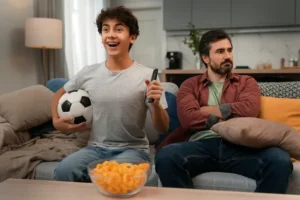 Person watching IPTV